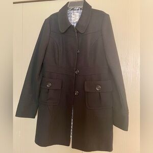 Tulle Anthropology Black Fashion Trench Coat - Size Large